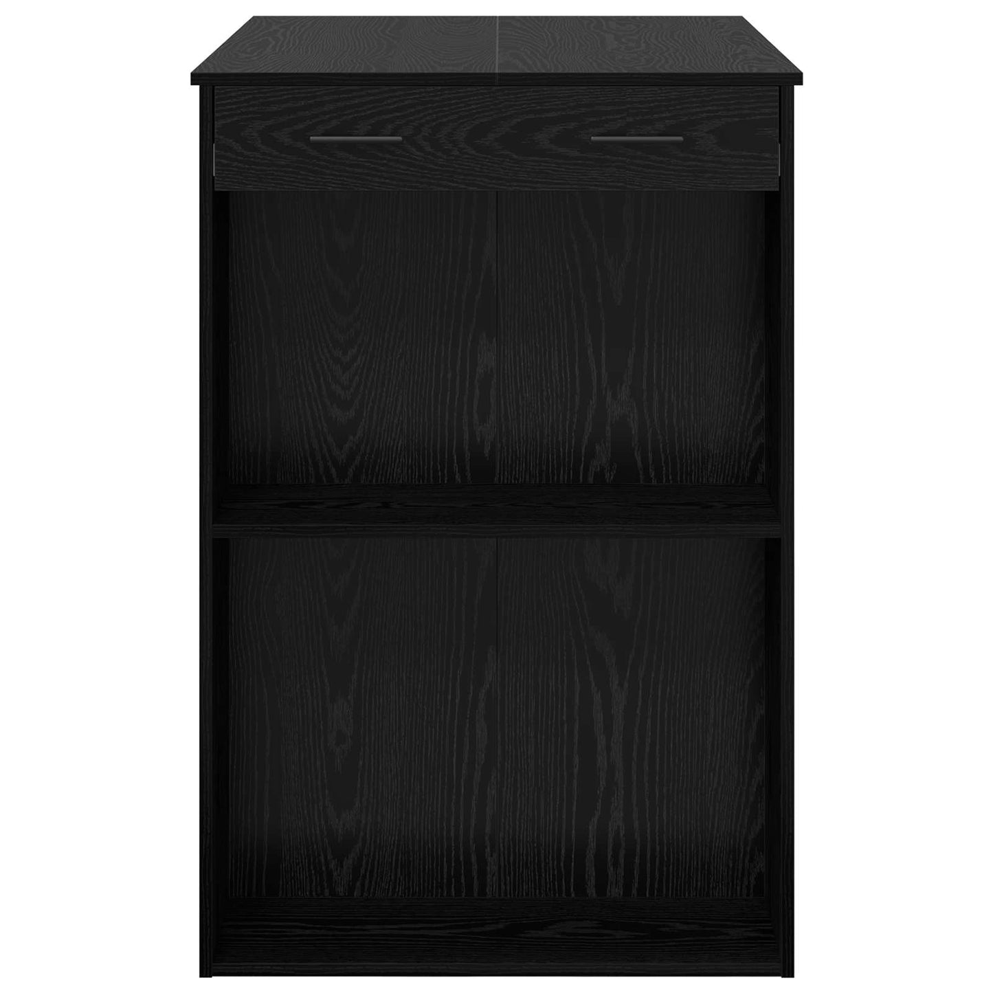 Bar Table Black Oak 102 x 70 x 103.5 cm Engineered Wood