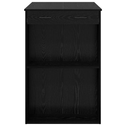 Bar Table Black Oak 102 x 70 x 103.5 cm Engineered Wood