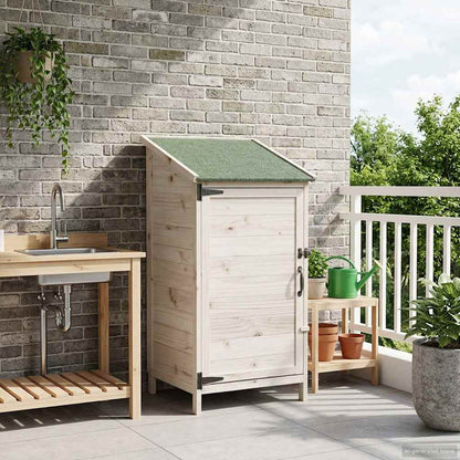 Garden Shed White 59 x 56 x 113.5 cm Engineered Wood