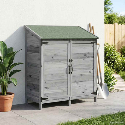 Garden Shed Grey 106.5 x 56 x 113.5 cm Engineered Wood