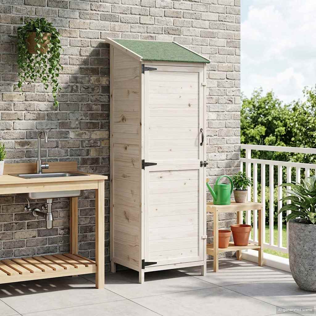 Garden Shed White 59.5 x 56 x 176.5 cm Engineered Wood