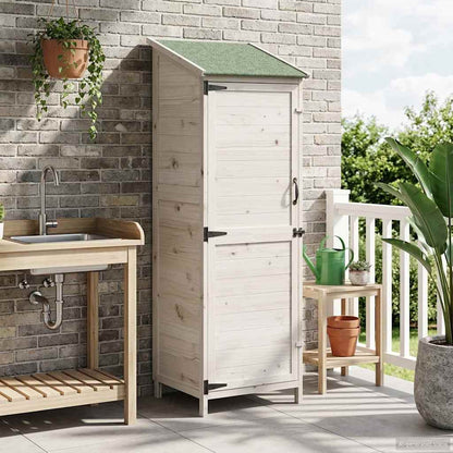 Garden Shed White 59.5 x 56 x 176.5 cm Engineered Wood