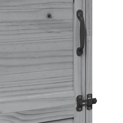 Garden Shed Grey 59.5 x 56 x 176.5 cm Engineered Wood