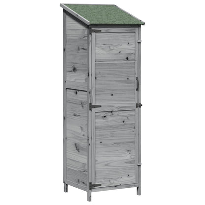 Garden Shed Grey 59.5 x 56 x 176.5 cm Engineered Wood