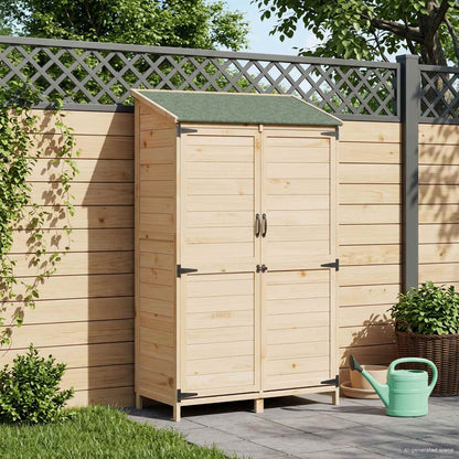 Garden Shed Natural 106.5 x 56 x 176 cm Engineered Wood
