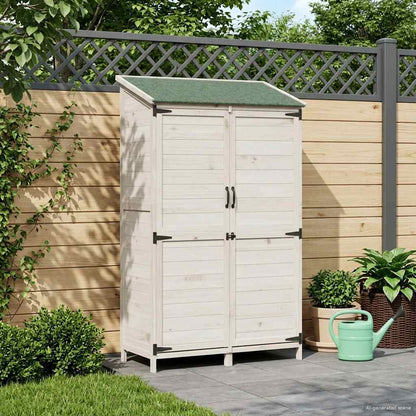 Garden Shed White 106.5 x 56 x 176 cm Engineered Wood