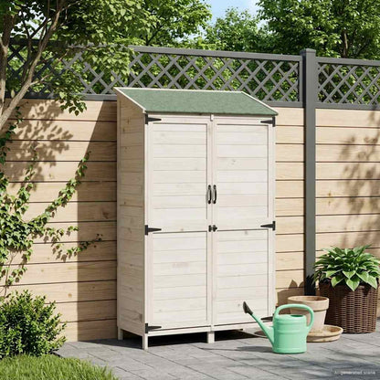 Garden Shed White 106.5 x 56 x 176 cm Engineered Wood