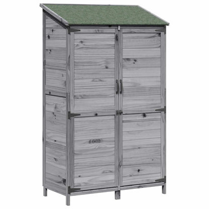 Garden Shed Grey 106.5 x 56 x 176 cm Engineered Wood