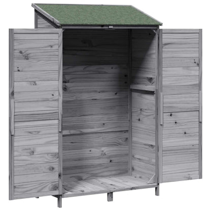 Garden Shed Grey 106.5 x 56 x 176 cm Engineered Wood