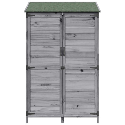 Garden Shed Grey 106.5 x 56 x 176 cm Engineered Wood