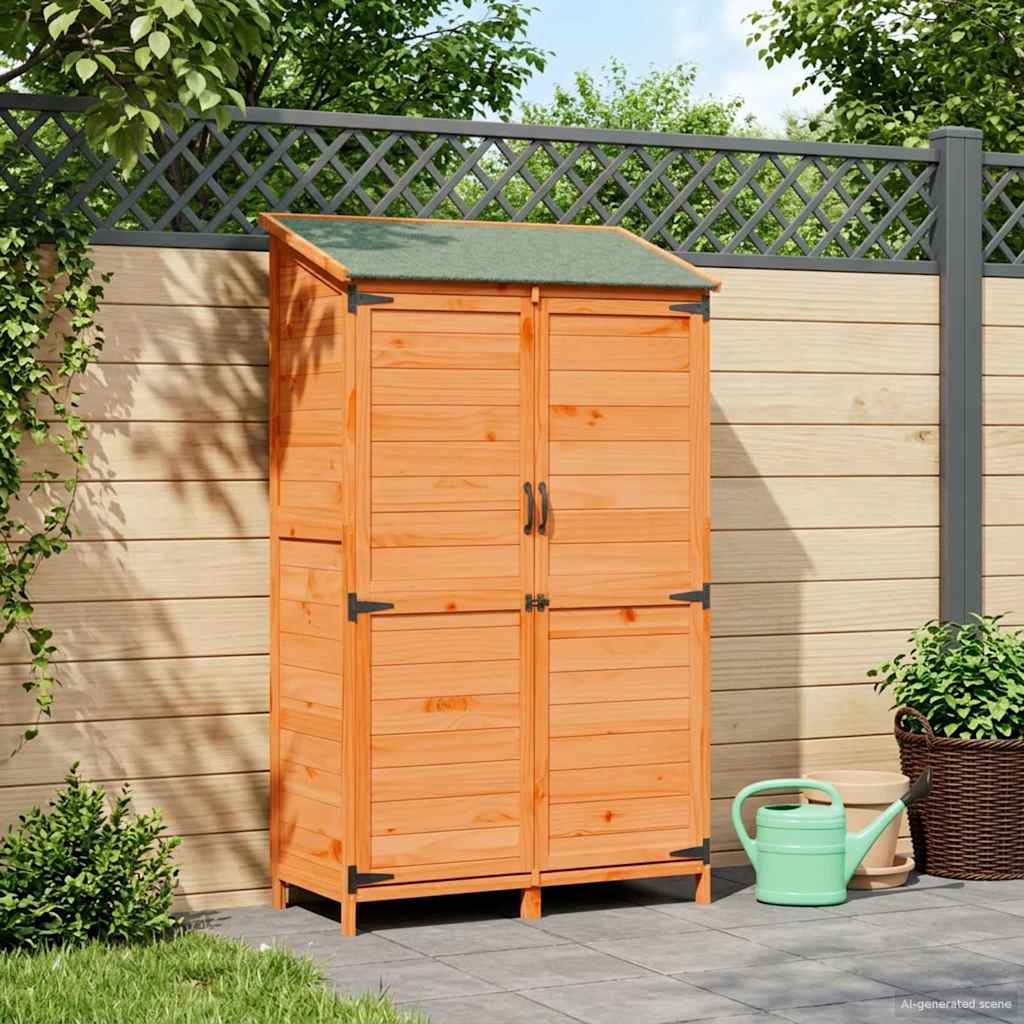 Garden Shed Brown 106.5 x 56 x 176 cm Engineered Wood