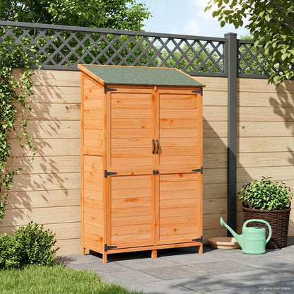Garden Shed Brown 106.5 x 56 x 176 cm Engineered Wood