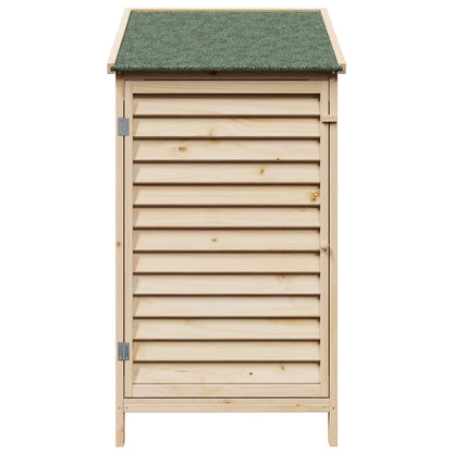 Garden Shed Natural 59 x 56 x 113.5 cm Solid Fir Wood