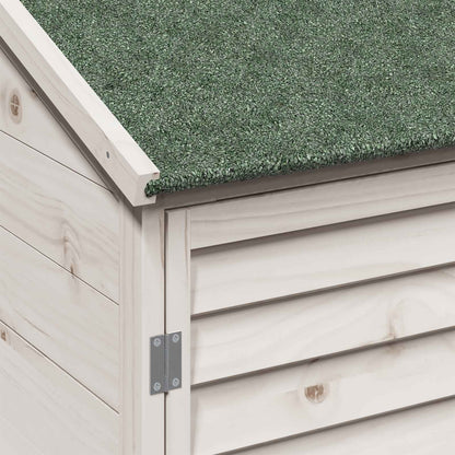 Garden Shed White 59 x 56 x 113.5 cm Solid Fir Wood