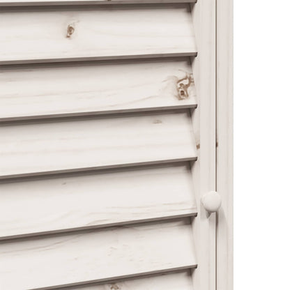 Garden Shed White 59 x 56 x 113.5 cm Solid Fir Wood
