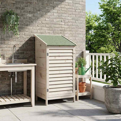 Garden Shed White 59 x 56 x 113.5 cm Solid Fir Wood