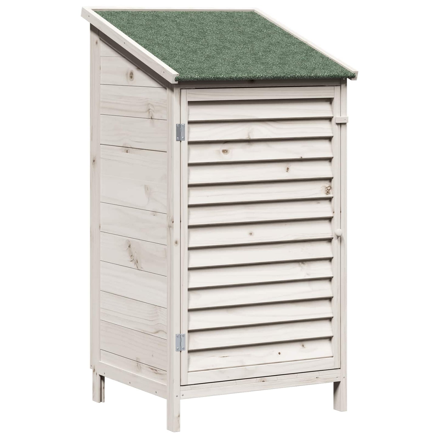 Garden Shed White 59 x 56 x 113.5 cm Solid Fir Wood