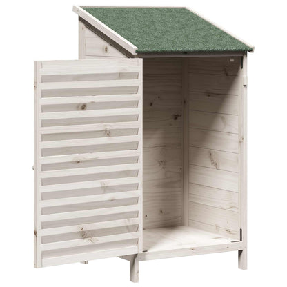 Garden Shed White 59 x 56 x 113.5 cm Solid Fir Wood