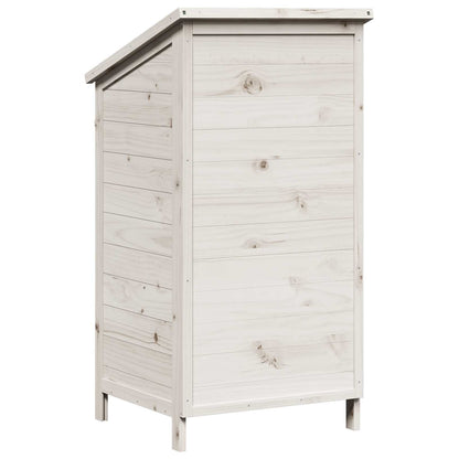 Garden Shed White 59 x 56 x 113.5 cm Solid Fir Wood