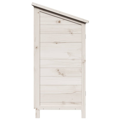 Garden Shed White 59 x 56 x 113.5 cm Solid Fir Wood
