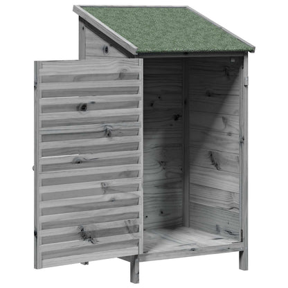 Garden Shed Grey 59 x 56 x 113.5 cm Solid Fir Wood