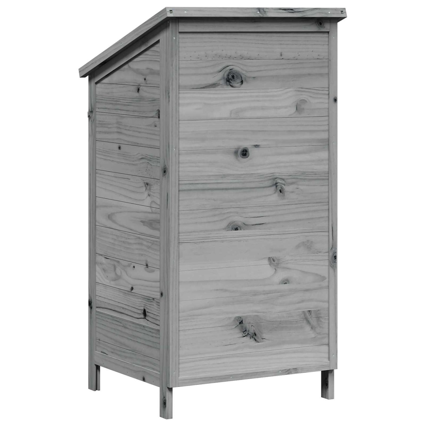 Garden Shed Grey 59 x 56 x 113.5 cm Solid Fir Wood