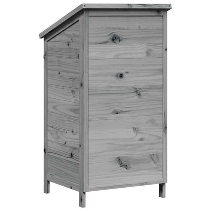 Garden Shed Grey 59 x 56 x 113.5 cm Solid Fir Wood