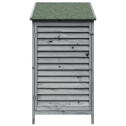 Garden Shed Grey 59 x 56 x 113.5 cm Solid Fir Wood