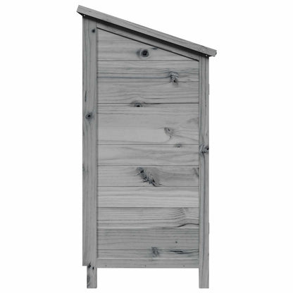 Garden Shed Grey 59 x 56 x 113.5 cm Solid Fir Wood
