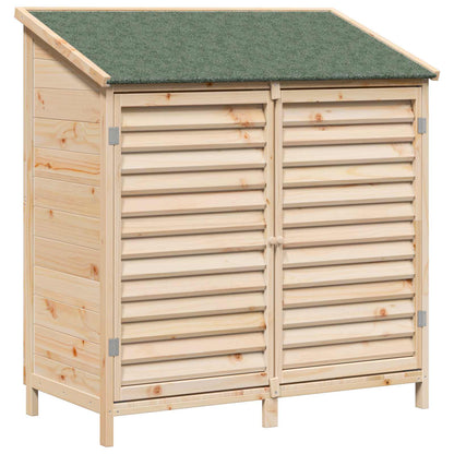 Garden Shed Natural 106 x 56 x 113.5 cm Solid Fir Wood