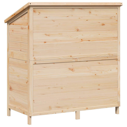Garden Shed Natural 106 x 56 x 113.5 cm Solid Fir Wood