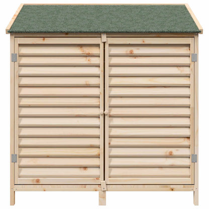 Garden Shed Natural 106 x 56 x 113.5 cm Solid Fir Wood