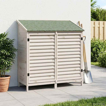 Garden Shed White 106 x 56 x 113.5 cm Solid Fir Wood