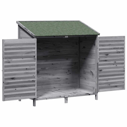 Garden Shed Grey 106 x 56 x 113.5 cm Solid Fir Wood