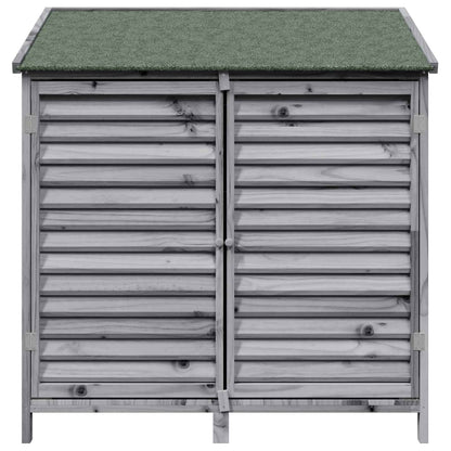 Garden Shed Grey 106 x 56 x 113.5 cm Solid Fir Wood