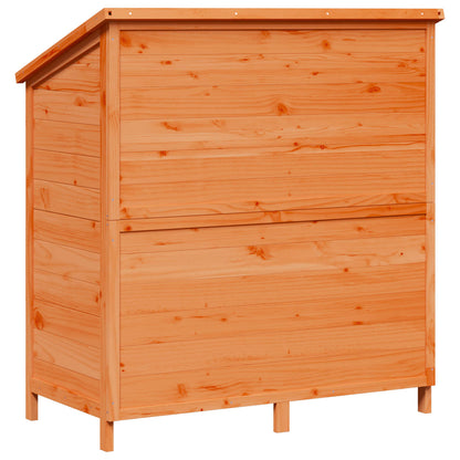 Garden Shed Brown 106 x 56 x 113.5 cm Solid Fir Wood