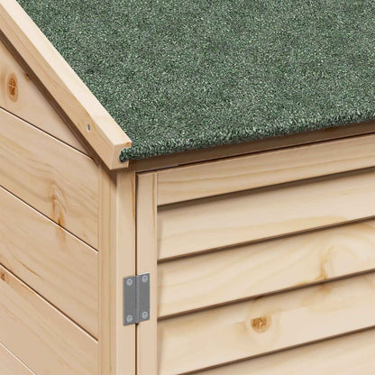 Garden Shed Natural 59 x 56 x 176 cm Solid Fir Wood