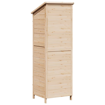 Garden Shed Natural 59 x 56 x 176 cm Solid Fir Wood