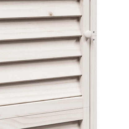 Garden Shed White 59 x 56 x 176 cm Solid Fir Wood