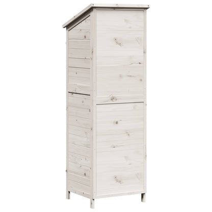Garden Shed White 59 x 56 x 176 cm Solid Fir Wood