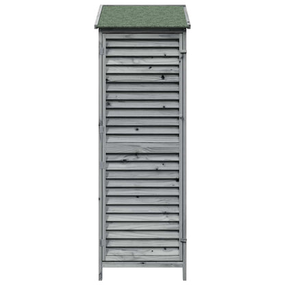 Garden Shed Grey 59 x 56 x 176 cm Solid Fir Wood