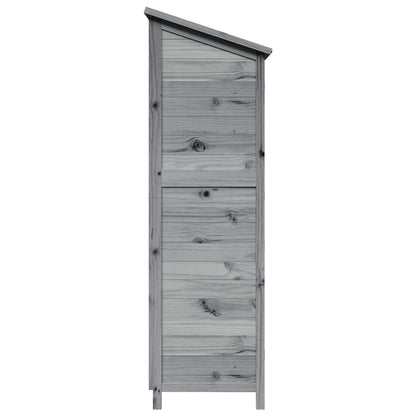 Garden Shed Grey 59 x 56 x 176 cm Solid Fir Wood