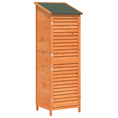 Garden Shed Brown 59 x 56 x 176 cm Solid Fir Wood