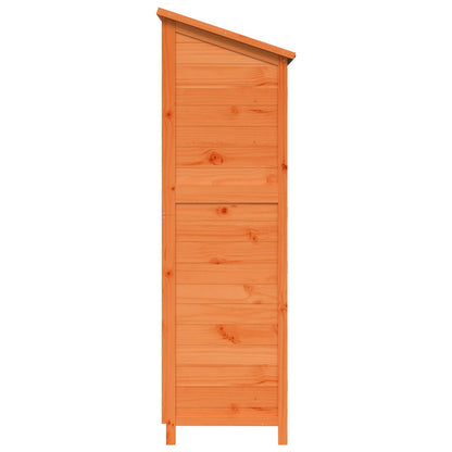 Garden Shed Brown 59 x 56 x 176 cm Solid Fir Wood