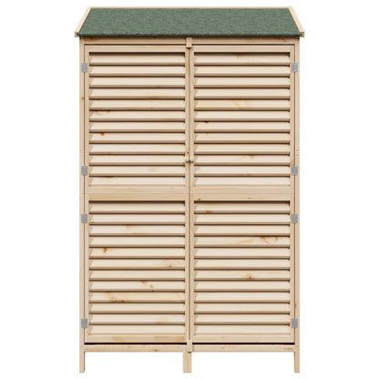 Garden Shed Natural 106 x 56 x 176.5 cm Solid Fir Wood