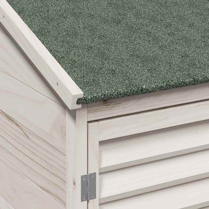 Garden Shed White 106 x 56 x 176.5 cm Solid Fir Wood