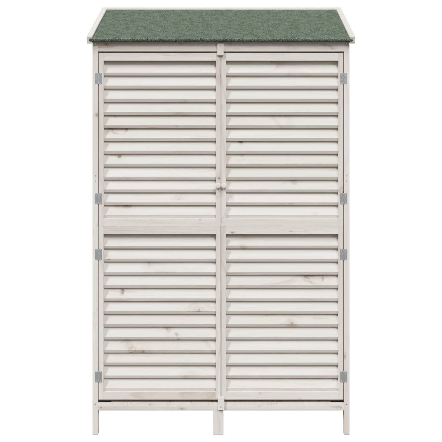 Garden Shed White 106 x 56 x 176.5 cm Solid Fir Wood