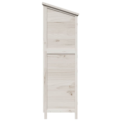 Garden Shed White 106 x 56 x 176.5 cm Solid Fir Wood