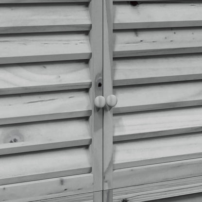 Garden Shed Grey 106 x 56 x 176.5 cm Solid Fir Wood