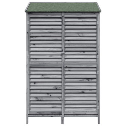 Garden Shed Grey 106 x 56 x 176.5 cm Solid Fir Wood